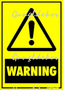 Warning (figyelem) figyelmeztető tábla matrica