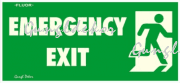 Emergency exit jobbra fluor utánvilágító tábla matrica