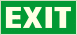 Utánvilágítós tábla, zöld háttér, exit felirat