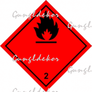 ADR 2.1 bárca Gyúlékony gázok ( piros alapon fekete )