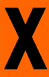 ADR narancssárga tábla X