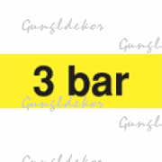 Szállítási jelzés, 3 bár, sárga alapon fekete felirat