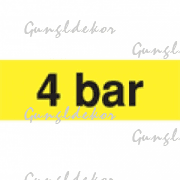 Szállítási jelzés, 4 bár, sárga alapon fekete felirat