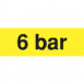 Szállítási jelzés, 6 bár, sárga alapon fekete felirat