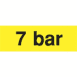 Szállítási jelzés, 7 bár, sárga alapon fekete felirat