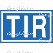 Szállítási jelzés, TIR matrica, kék alapon fehér felirat