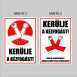 Kerülje a kézfogást! figyelmeztető tábla matrica