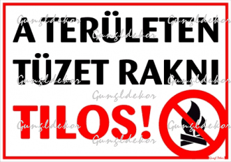 A területen tüzet rakni tilos! Tábla matrica