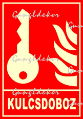 Kulcsdoboz piktogram fluoros utánvilágító tábla matrica