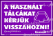 A használt tálcákat kérjük visszahozni piktogram tábla matrica