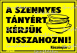 A szennyes tányért kérjük visszahozni piktogram tábla matrica