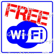 Free Wifi matrica tábla
