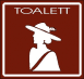 Toalett női kalapos piktogramos tábla matrica