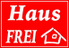 Haus frei piktogram tábla matrica