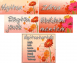 Kreatív nyitvatartásos táblák, narancs színű virágos háttérrel