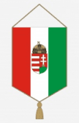 Magyar címeres autós zászló