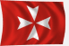 Máltai szeretetszolgálat zászló