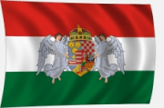 Magyar angyalos címeres zászló