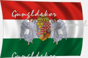 Magyar angyalos címeres zászló